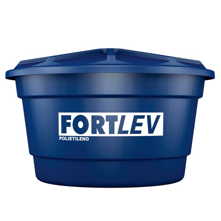 Caixa d'Água 310L Polietileno Tampa Encaixe Azul Fortlev