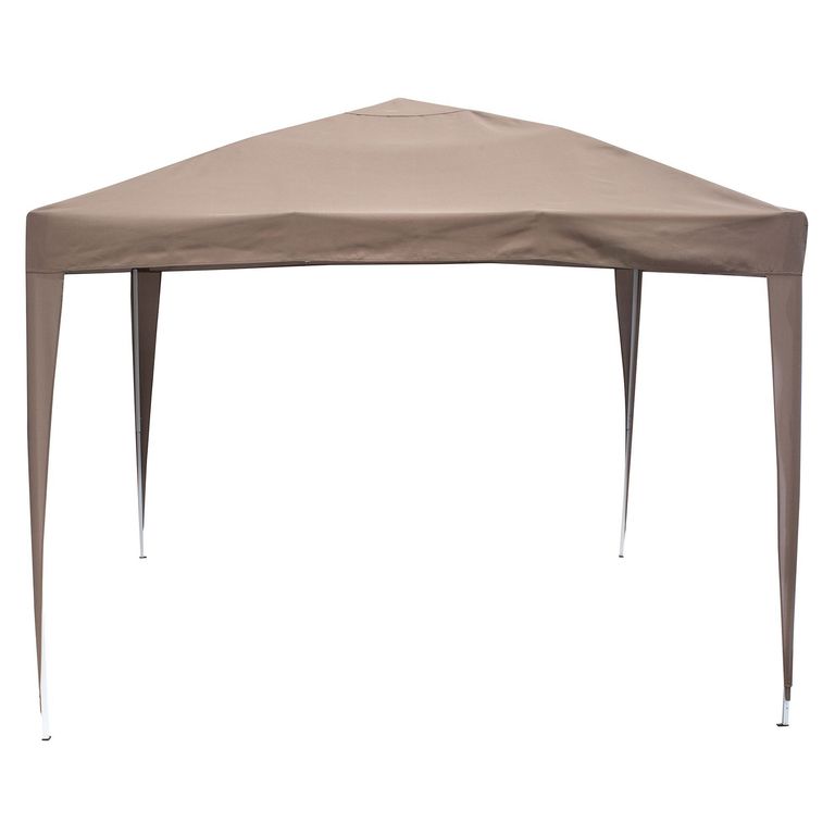 Gazebo Dobrável 247x300x300cm Marrom Just Home Collection