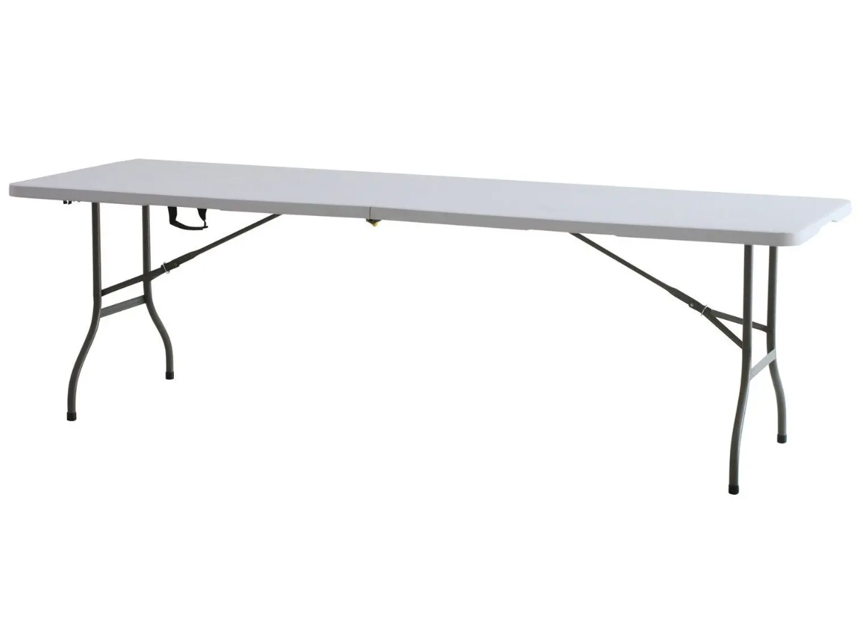 Mesa Dobrável Tipo Maleta 244cm Branco